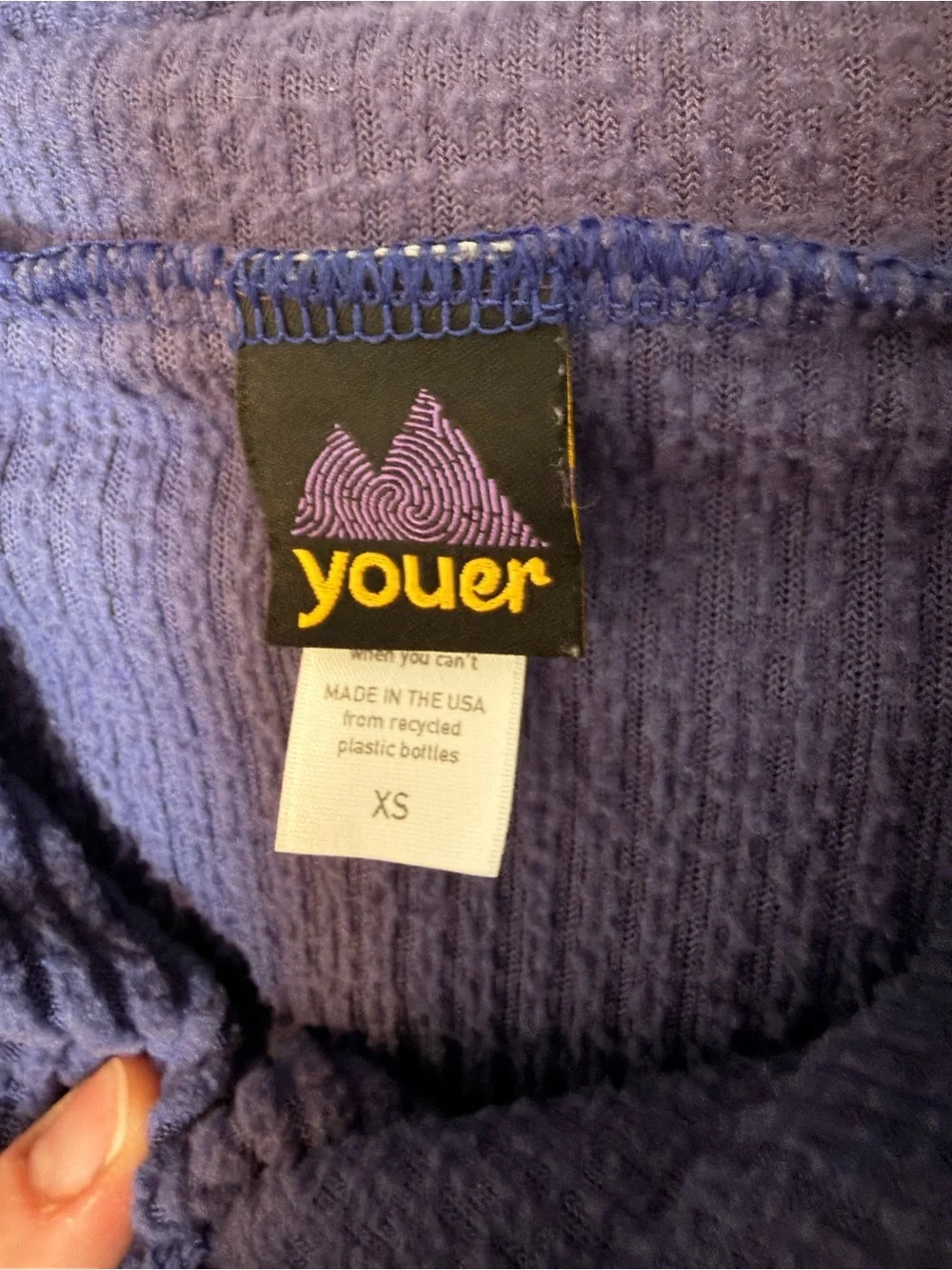 Youer Climb on hoodie, Purple & Cosmic Mushroom Size XS - Picture 4 of 10